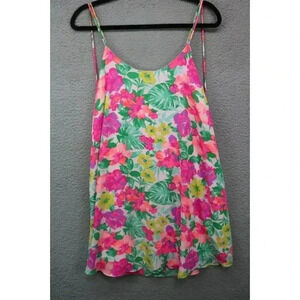 Nymphe Strappy Mini Dress-Bright Florals-Lined-Size Small